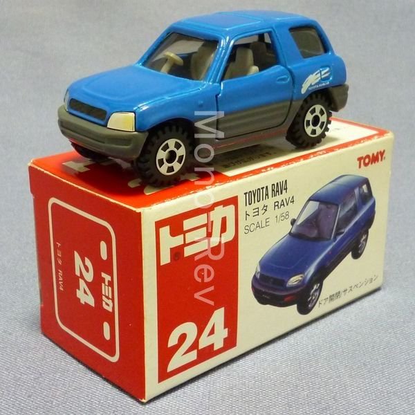 トミカ 24-5-1 トヨタ RAV4 (SXA10系) 青メタ/灰 初期モデル スケール1/58箱 - 絶版ミニカーショップ  Mono-Rev(モノレブ)2011サイト