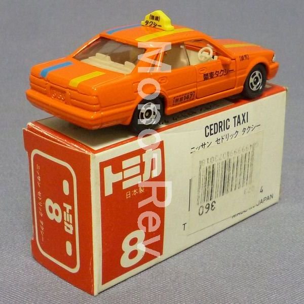 トミカ 8-4-8 日産 セドリック タクシー (Y31) オレンジ 日本製 屋根灯