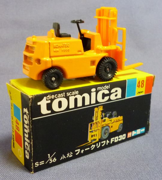 トミカ 48-2-2 小松 フォークリフト FD30 橙黄 グリル深タイプ - 絶版ミニカーショップ Mono-Rev(モノレブ)2011サイト