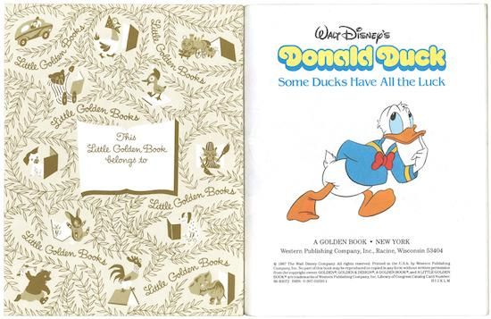 Donald Duck, Some Ducks Have all the  Luck（リトルゴールデンブック102-56_ドナルドダックのラッキーなアヒル）