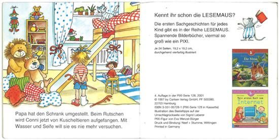 Conni im Krankenhaus（ピクシー絵本1091_コニーちゃん入院する）