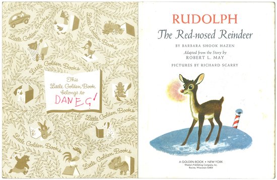 Rudolph （リトルゴールデンブック452-9_ルドルフ／12版） -  ピクシー絵本とリトルゴールデンブック専門、ヴィンテージ絵本の通販ショップ「ブッククーリエ」です。大量購入もご相談ください。