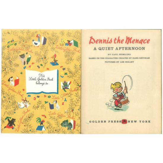 Dennis the Menace, a Quiet Afternoon（わんぱくデニスの静かな1日） - ピクシー絵本とリトルゴールデン