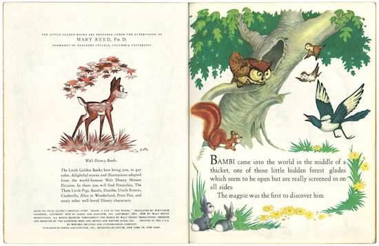 Bambi（リトルゴールデンブックD7_バンビ／12版） -  ピクシー絵本とリトルゴールデンブック専門、ヴィンテージ絵本の通販ショップ「ブッククーリエ」です。大量購入もご相談ください。