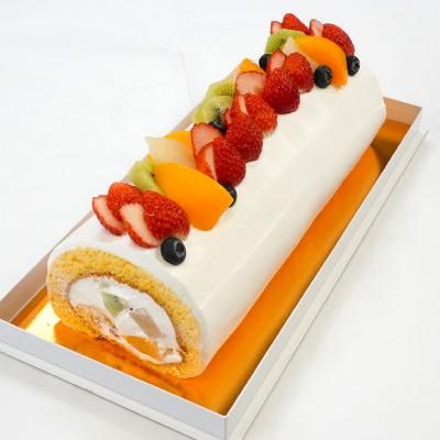 BD】バースデーフルーツロールケーキ45cm（フルーツのせ