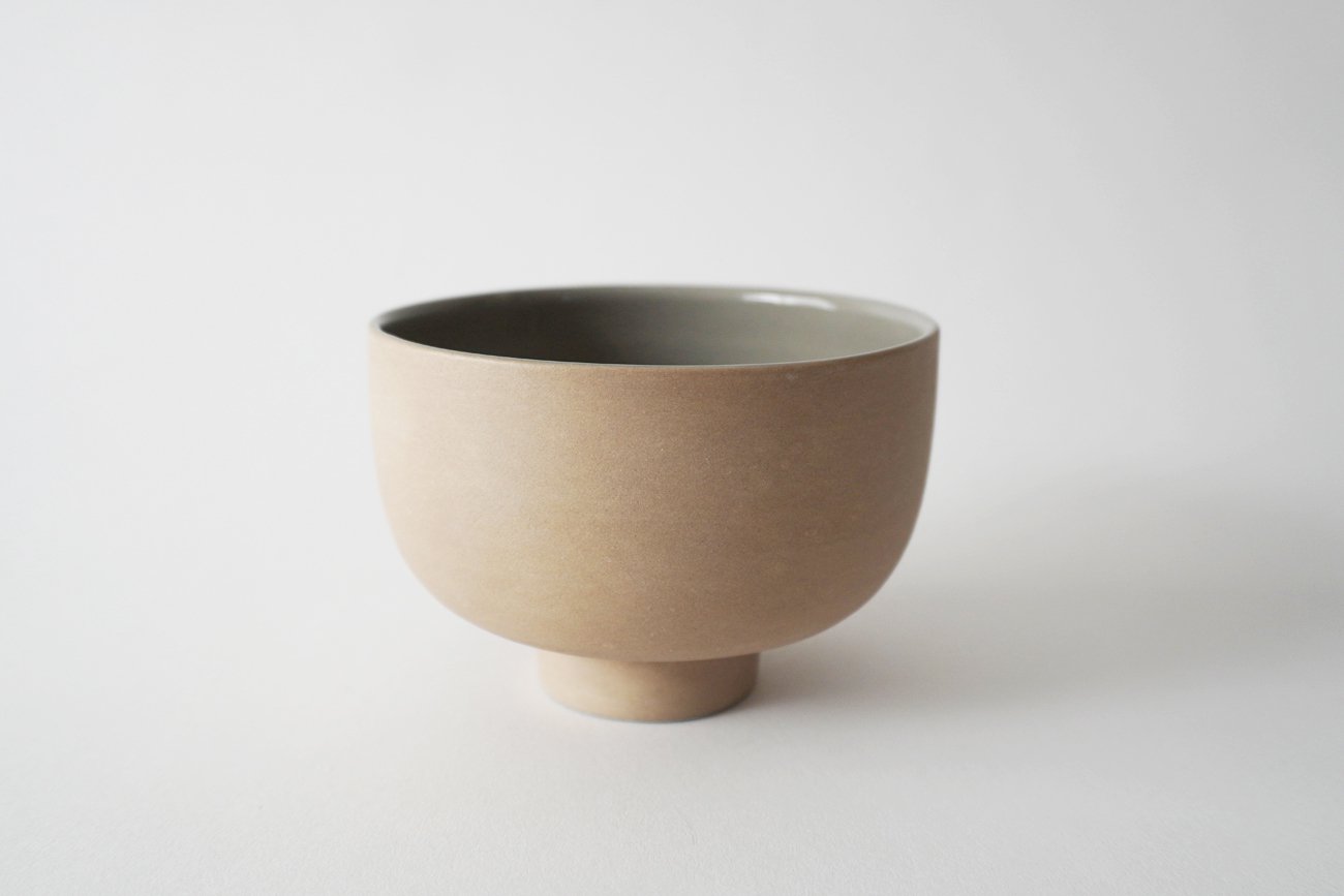 ǥ쥯륽 low bowl grey clay with sand engobe1