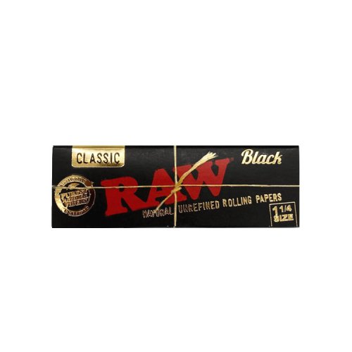 【メール便対応】 RAW BLACK 1 1/4サイズ 75mm ブラック