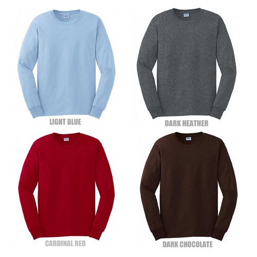 GILDAN ULTRA COTTON 100% COTTON LONG SLEEVE T-SHIRT