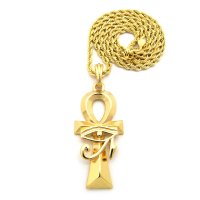 ANKH x EYE of HORUS ROPE CHAIN NECKLACE[61cm/XSP-417G/RC]