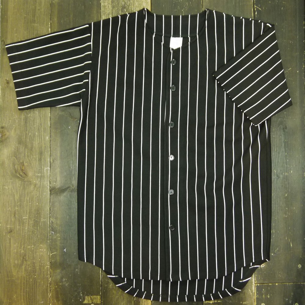 Baseball Jersey Shirts Black White Stripe ベースボールシャツ プリント対応 ダンサーズコレクション ダンコレ