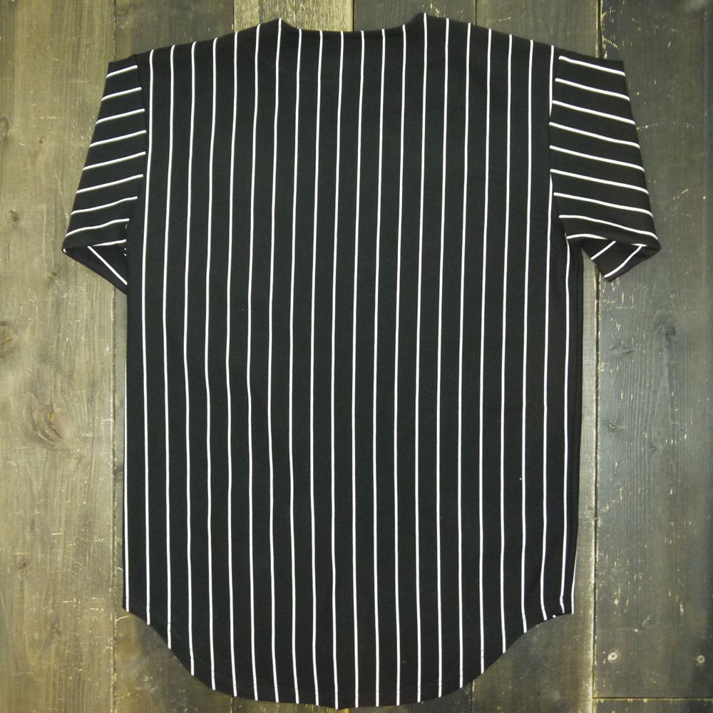 BASEBALL JERSEY SHIRTS[BLACK/WHITE STRIPE] - ベースボールシャツ プリント対応 -  ダンサーズコレクション||ダンコレ