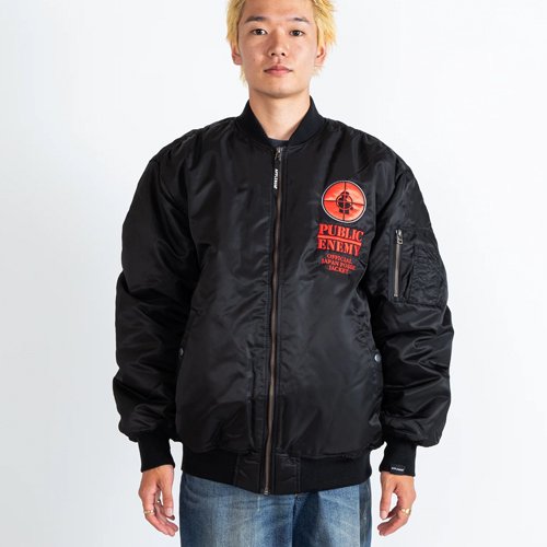 APPLEBUM ”PUBLIC ENEMY” MA-1 Jacket[Black/Red] / PE2320601