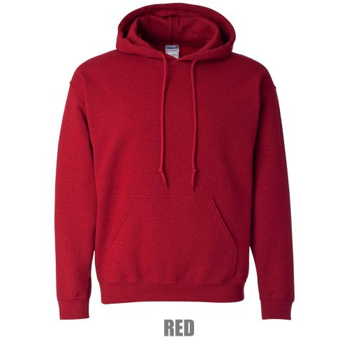 red gildan sweatshirt