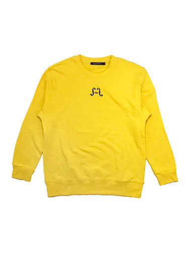F-HOLE CREW NECK SWEAT YELLOW - Royal Pussy WEBSTORE | ロイヤルプッシー公式通販サイト
