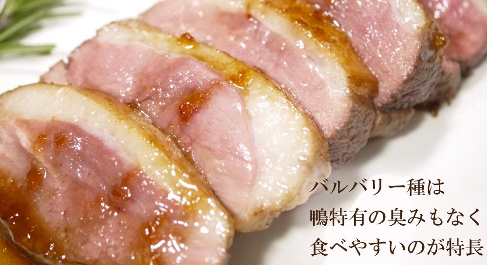 青森県産バルバリー種の鴨ロース肉