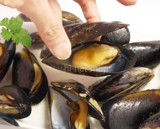 青森むつ湾 天然ムール貝の酒蒸し（しゅうり貝）