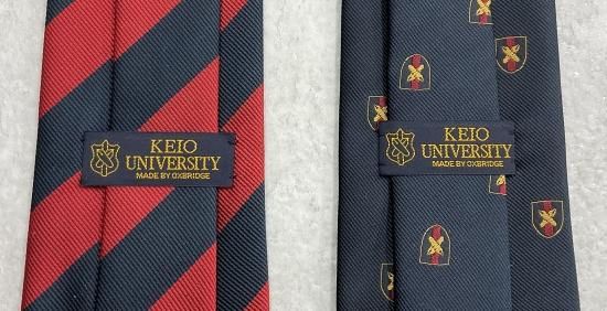 未使用　慶應義塾大学　オリジナル　慶応　ネクタイ　ペンマーク　エンブレム柄 ネクタイ - オリジナル慶應グッズショップ