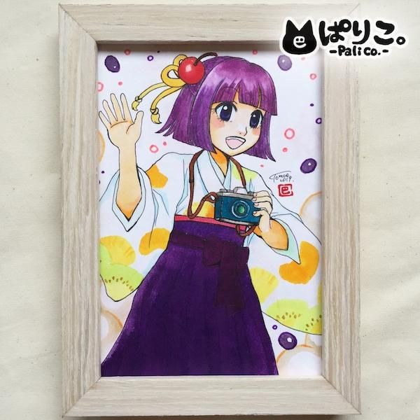 額装済 イラスト原画 005 和菓子擬人化 餡蜜 あんみつ 直筆一点もの ネコ雑貨 ハンドメイドアクセサリー ぱりこしょっぷ 額装済 イラスト原画 005 和菓子擬人化 餡蜜 あんみつ 直筆一点もの ネコ雑貨 ハンドメイドアクセサリー ぱりこしょっぷ