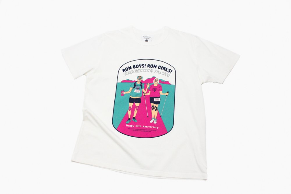 TRAIL RUNNING FOR LIFE WHITE designed by Jerry UKAI<br>TACOMA FUJI RECORDS