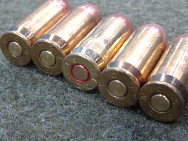 再販】45口径拳銃用ダミーカート5発セット