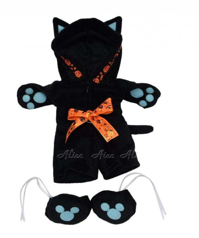 ダッフィー - ダッフィー　コスチューム　ハロウィン　黒猫 ダッフィー&シェリーメイ 服 着せ替え コスチューム 黒猫ちゃん