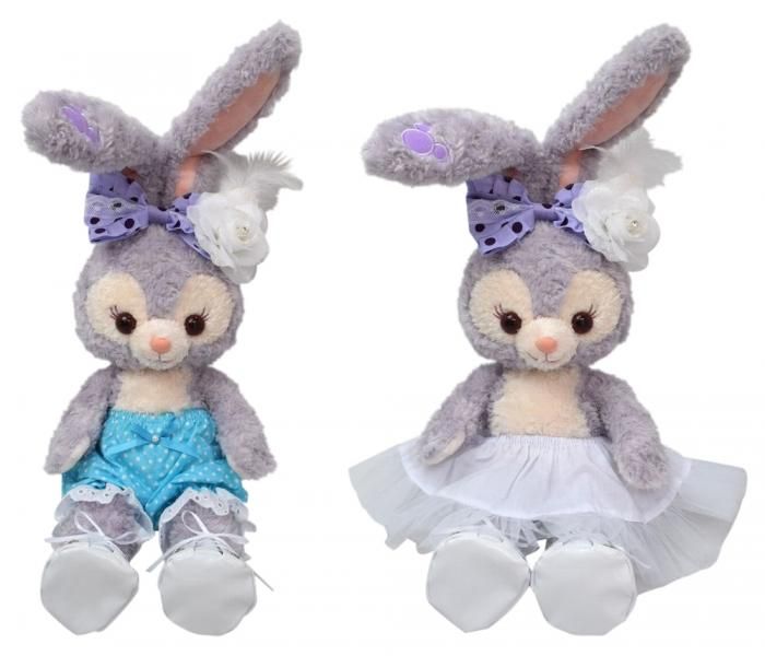 紫色ウサギのステラルーぬいぐるみバッチ ドレス付き 紫色ウサギのステラルーぬいぐるみバッチ ドレス付き （ステラ