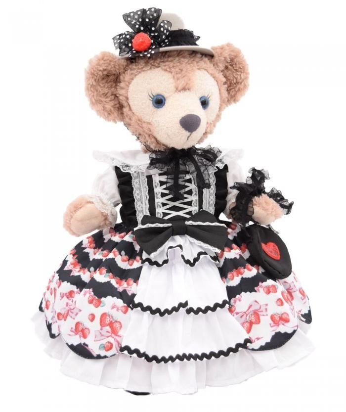 「かわいい～！」 シェリーメイ,Sサイズ用,ブラック苺ちゃんドレス｜ダッフィー 着せ替え服・アウトフィット