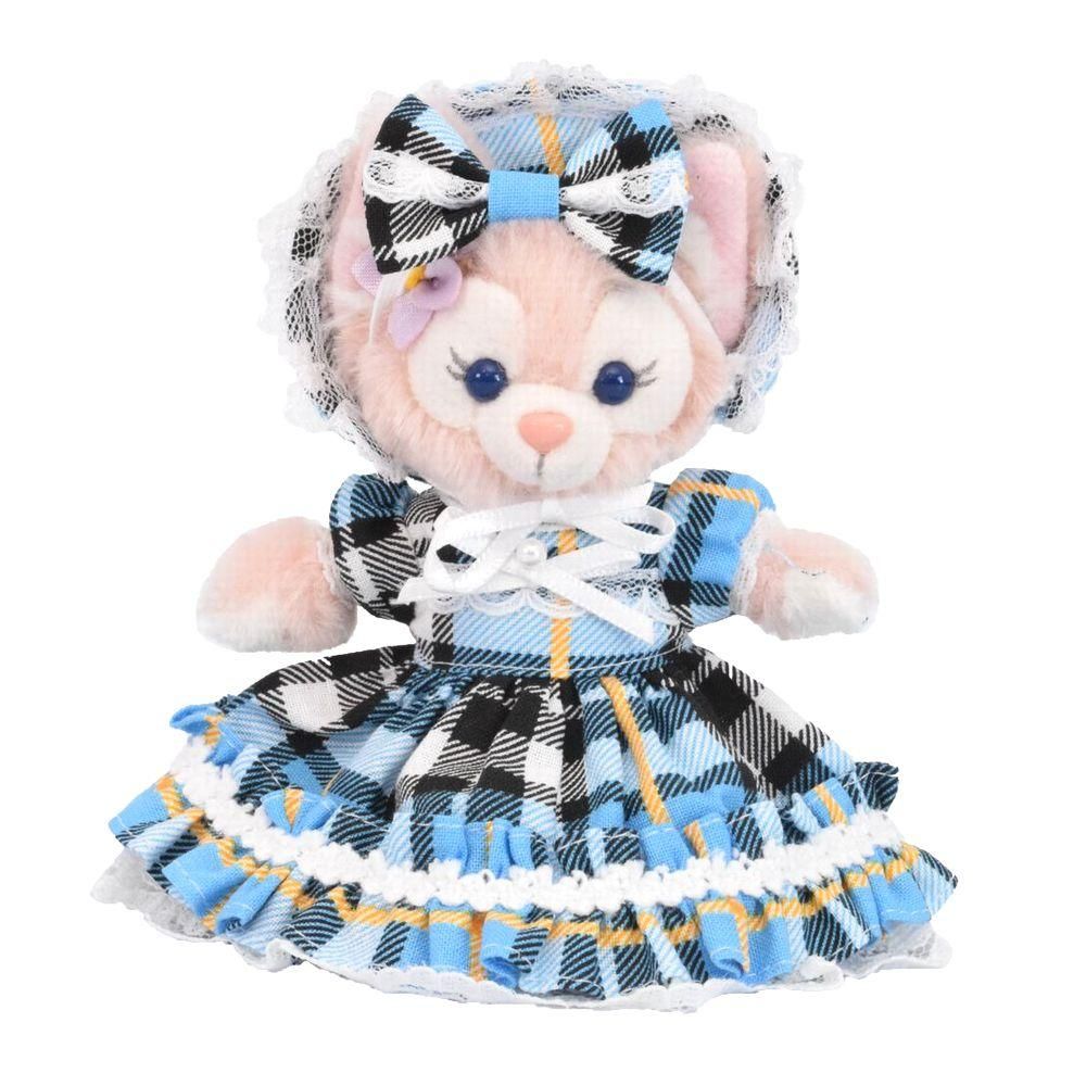 リーナベル,ぬいぐるみチャーム用,ボンネット付ドレス,ブルー