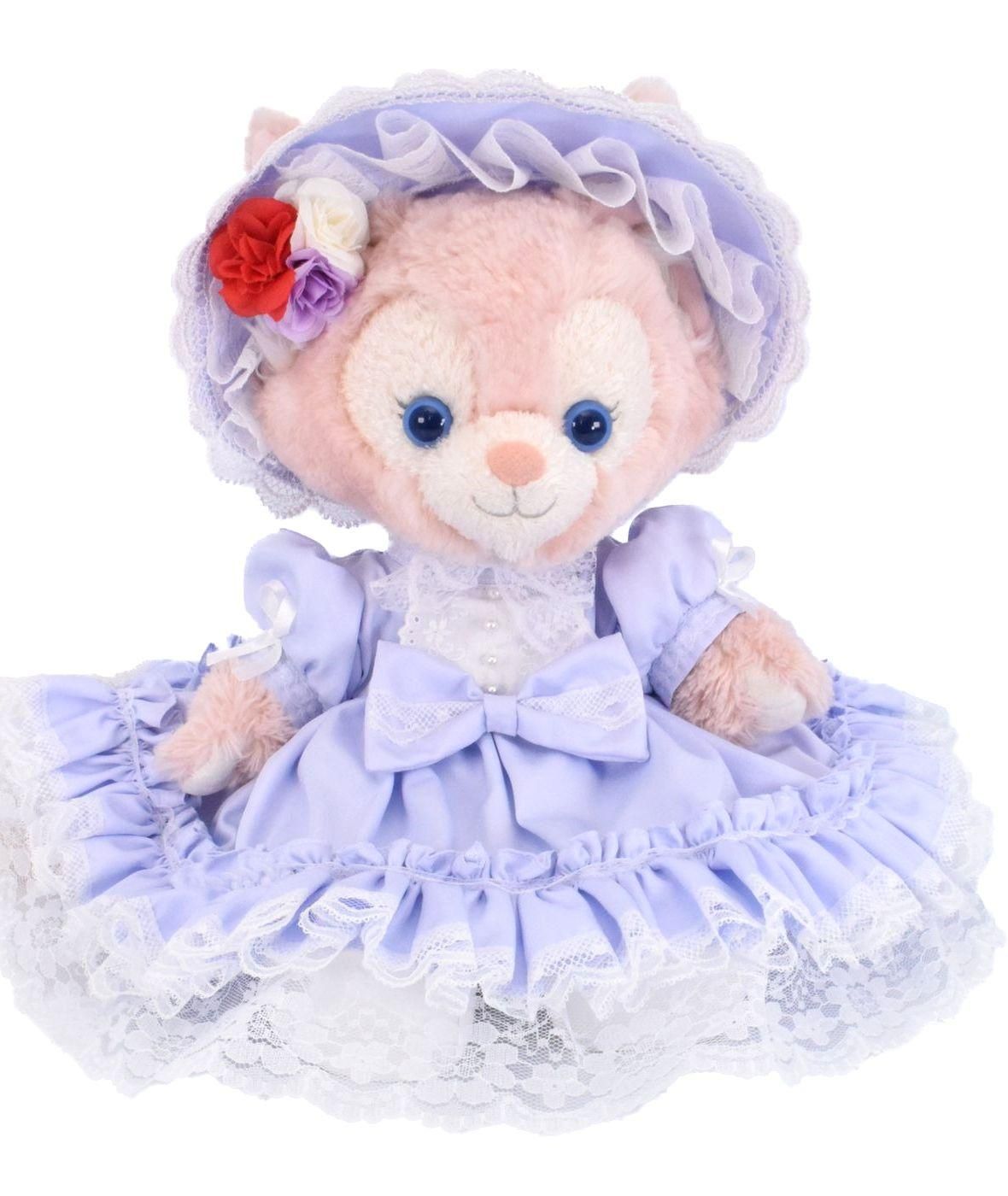 リーナベルSサイズ用,ボンネット付フリルドレス,藤色｜ダッフィー