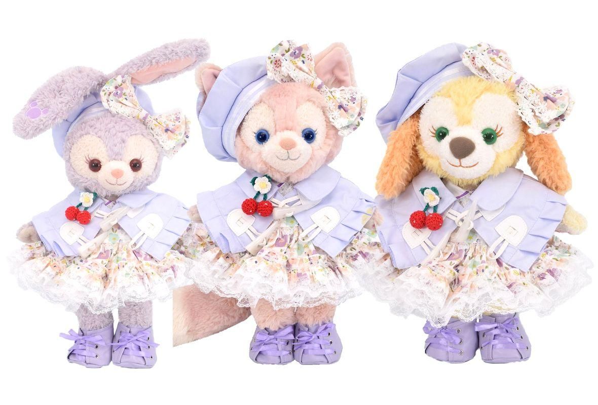 ステラルー,Sサイズ用,ダッフルケープ付花柄ドレス,パープル