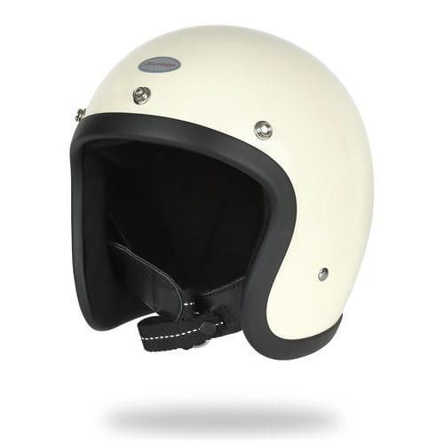 5回着用 tt&co 500-TX L/XL アイボリー ジェットヘルメット TT&CO. 500-TX クロームトリム アイボリー