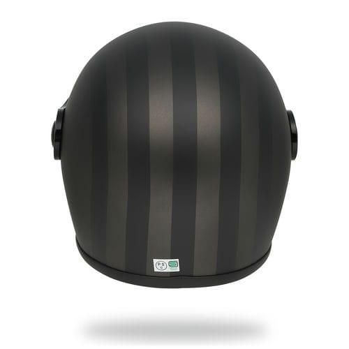 半ヘル　ホライズン　イーグル黒　銀フレーム　XL Novelty Helmet ノベルティーヘルメット HORIZON HELMETS