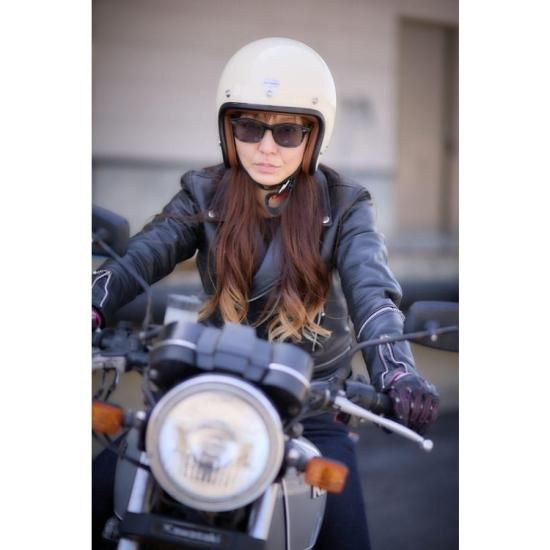 【HORIZONHELMETS】DELTRON500 スモールジェットヘルメット バイク SG規格 ホワイトアイボリー S～XL