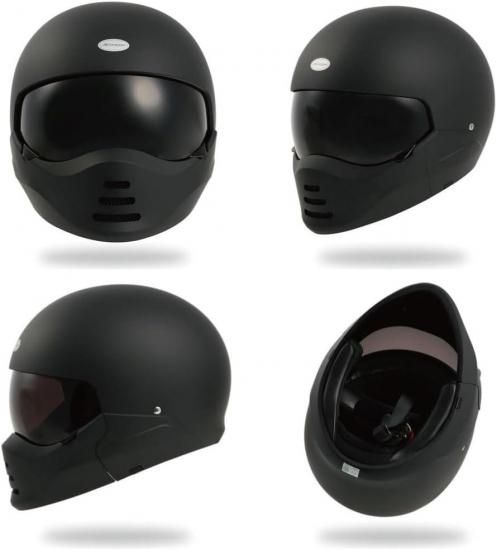 HORIZONHELMETS】BOBSTER MATTEBLACK フルフェイス システムへ