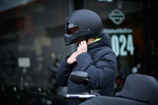 HORIZONHELMETS】BOBSTER MATTEBLACK フルフェイス システムへ