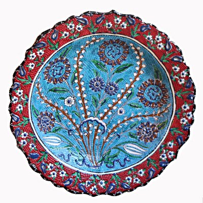 トルコ雑貨 トルコ皿 ハンドメイド - 食器