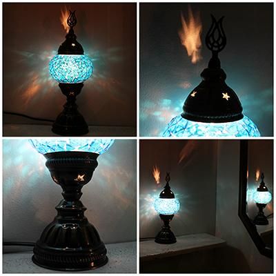 トルコのスタンドランプSS (直立) ブルーモザイク - トルコ雑貨ぎゃる