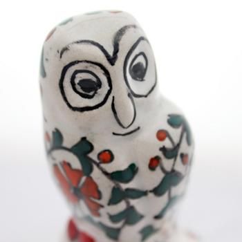 トルコ手描き陶器　動物の置き物（フクロウ） トルコ手描き陶器 動物の置き物（フクロウ）の通販 by ホジャの