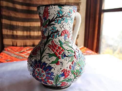 国内製造 トルコ キュタフヤ 陶器 飾り壺 壷 花瓶 工芸品 www.quanta