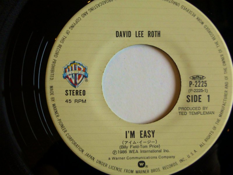 DAVID LEE ROTH / I'M EASY (EP) - キキミミレコード