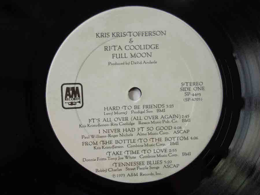 KRIS KRISTOFFERSON & RITA COOLIDGE / FULL MOON - キキミミレコード