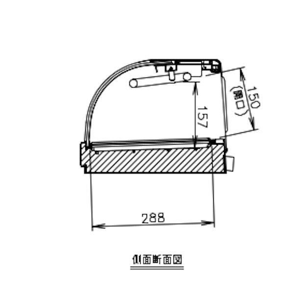 ホシザキ HNC-90B-L-B  冷蔵ネタケース 27L冷却パイプが庫内を冷却します