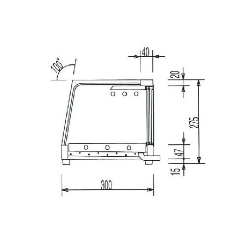 OH角型-Sc-1500L(R)　大穂　ネタケース　スタンダードタイプ　LED照明なし　幅1500㎜タイプ