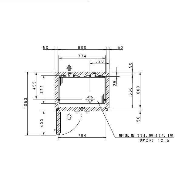 SRR-K961CSB パナソニック 冷凍冷蔵庫 1Φ100V 下室ピラーレス 幅900×奥行650×高さ1950㎜ 冷凍×1・冷蔵×3