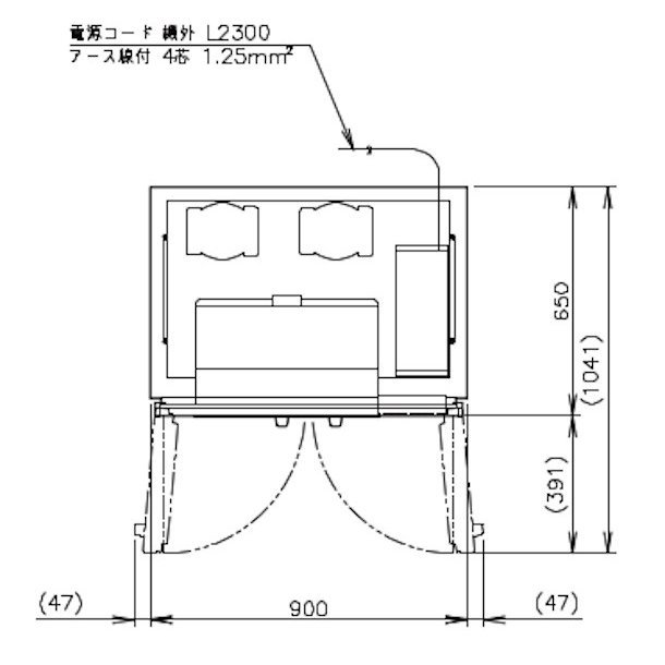 HRF-90AFT3 (新型番：HRF-90AFT3-1) ホシザキ 業務用冷凍冷蔵庫 インバーター ３相200V  幅900×奥行650×高さ1910㎜ 冷凍×2・冷蔵×2