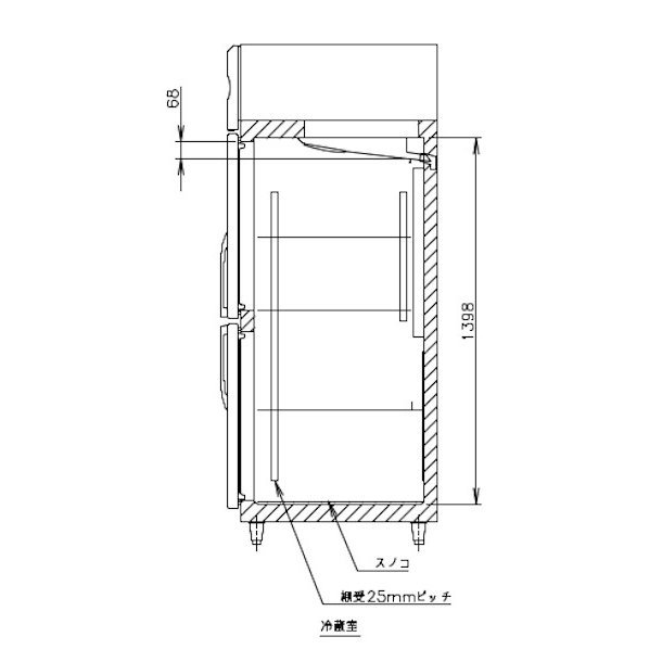 HRF-120A3 (新型番：HRF-120A3-1) ホシザキ 業務用冷凍冷蔵庫 インバーター ３相200V 幅1200×奥行800×高さ1910㎜  冷凍×1・冷蔵×3