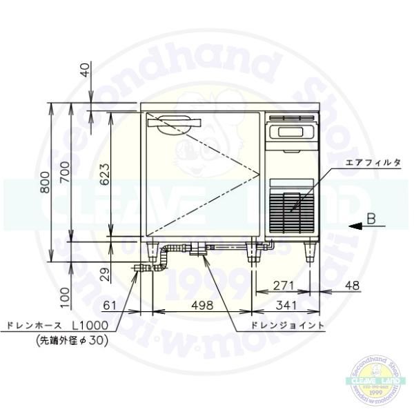 RT-90SNG-R (新型番：RT-90SNG-1-R) ホシザキ テーブル形冷蔵庫