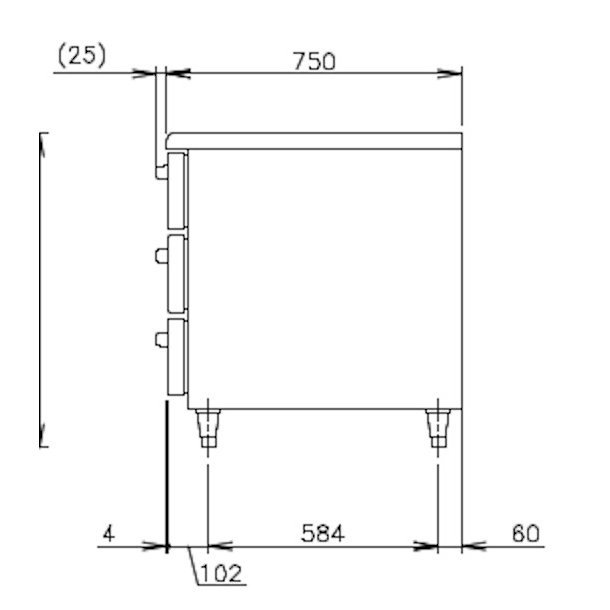 ホシザキ テーブル形ドロワー冷凍庫 幅900×奥行750×高さ570(mm) FTL-90DDCG(-R) - 5