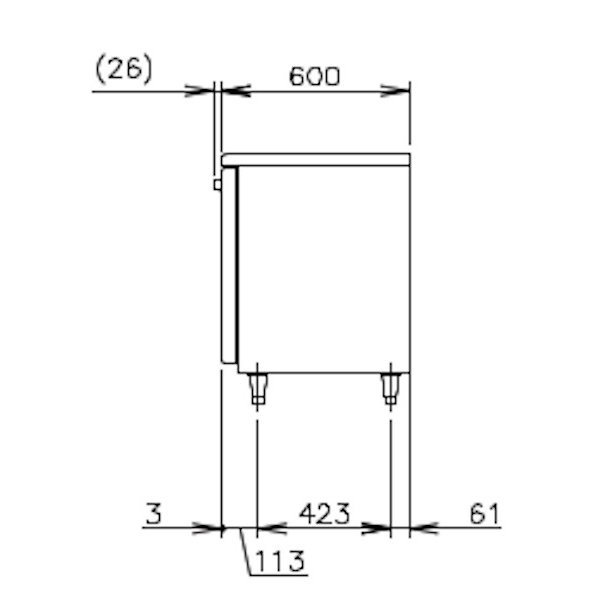 RT-210MNCG ホシザキ テーブル形冷蔵庫 コールドテーブル 内装カラー鋼板 100V 庫内温度ー3℃~12℃ 内容積508L