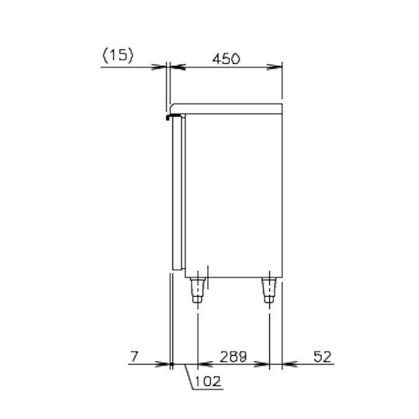 RT-63PTE1 ホシザキ テーブル形冷蔵庫 コールドテーブル 内装樹脂 100V 庫内温度ー3℃~12℃ 内容積72L